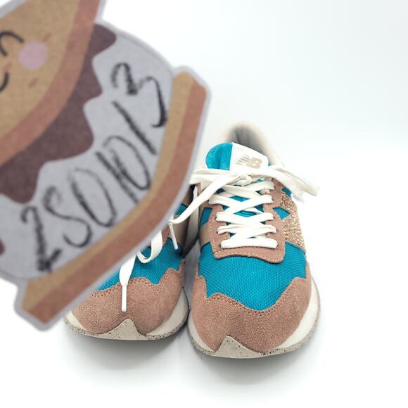 New Balance 237 Running Shoes Brown Suede turquoise women's size 8 - Picture 8 of 9
